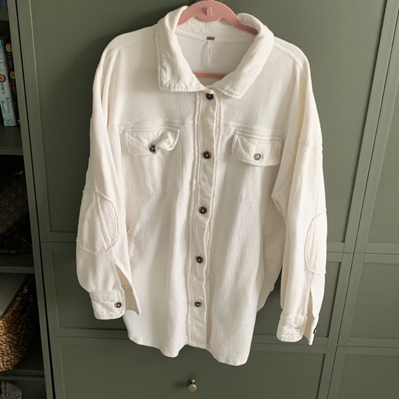 Free People Ruby Jacket Shacket M Bone - Picture 4 of 6